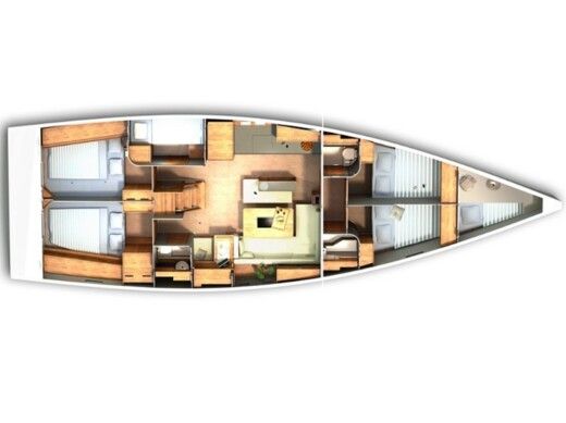 Sailboat  Hanse 505 boat plan