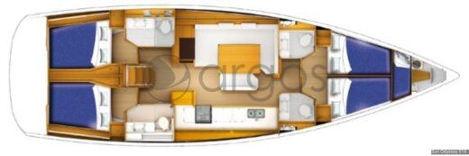Sailboat Jeanneau Sun Odyssey 519 Plano del barco