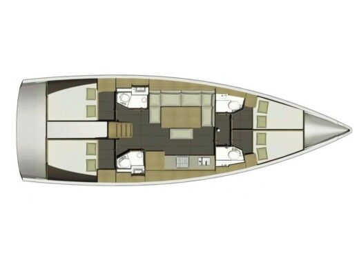 Sailboat  Dufour 460 Grand Large Plano del barco