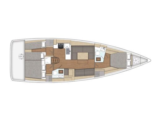 Sailboat X-Yacht X4⁶ Plattegrond van de boot