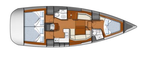 Sailboat Jeanneau Sun odyssey 42i Boat layout