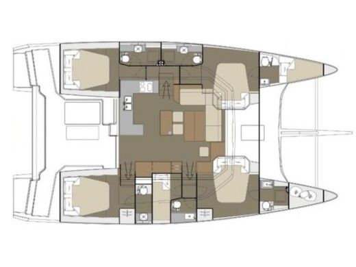 Catamaran  Dufour 48 Boat design plan