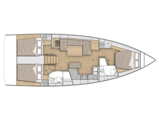 Sailboat Beneteau Oceanis 40.1 boat plan