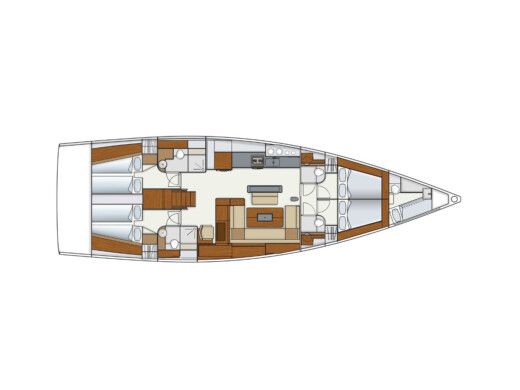 Sailboat  Hanse 575 AC & GEN boat plan