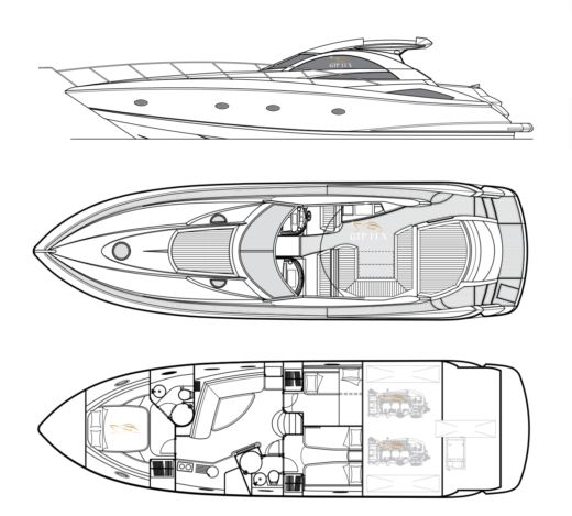 Motor Yacht Sunseeker Portofino 53 Boat design plan