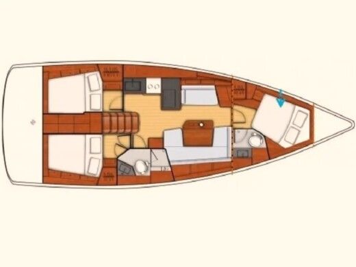 Sailboat Beneteau Oceanis 41.1 Boat layout