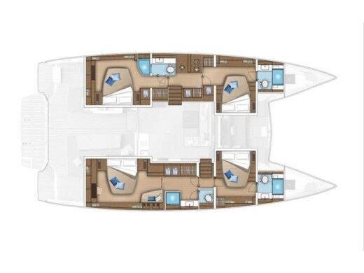Catamaran  Lagoon 55 boat plan