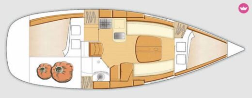 Sailboat Beneteau First 31.7 Planta da embarcação