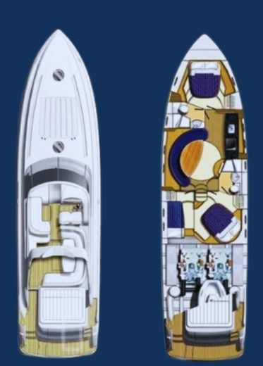 Motor Yacht Princess Princess Plattegrond van de boot
