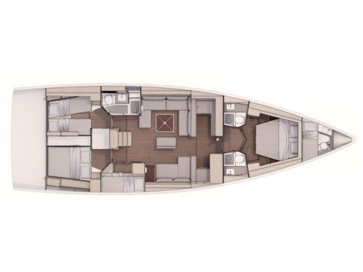 Sailboat Dufour 530 boat plan