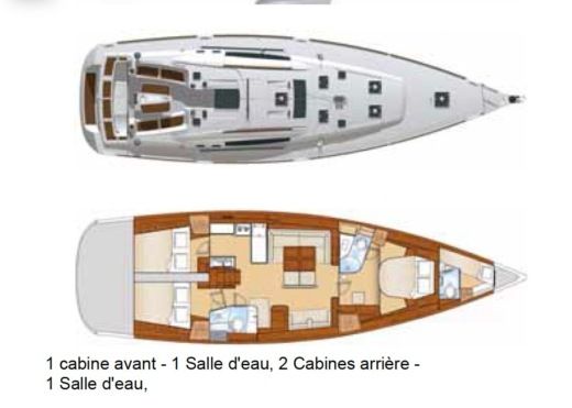 Sailboat BENETEAU OCEANIS 54 Boot Grundriss