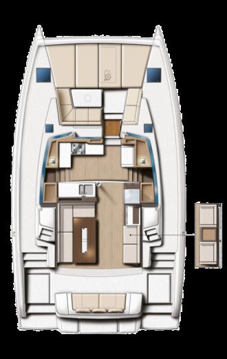 Catamaran Bali 4.2 Planimetria della barca