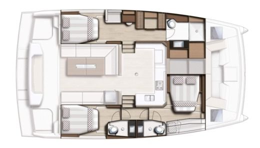 Catamaran Bali - Catana Catspace Boot Grundriss