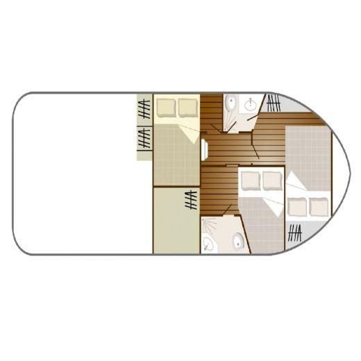 Houseboat Nicols Sedan 1010 Plan du bateau