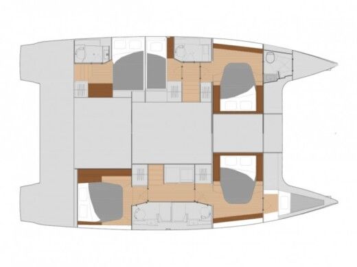 Catamaran Fountaine Pajot Saona 47 boat plan