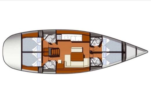 Sailboat JEANNEAU SUN ODYSSEY 49I Boat design plan