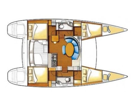 Catamaran Lagoon Lagoon 380 Boat layout