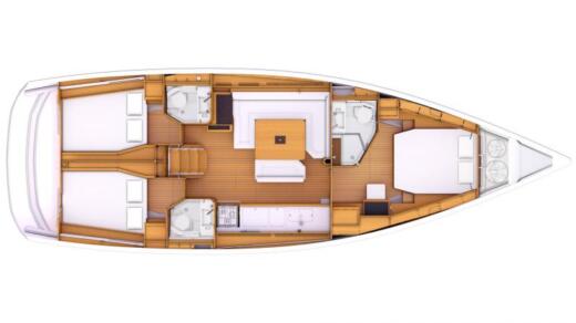 Sailboat Jeanneau Sun Odyssey 479 Plano del barco