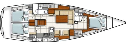 Sailboat Hanse Hanse 470e Plattegrond van de boot