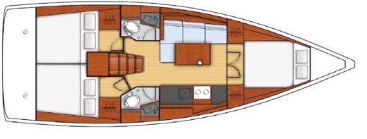 Sailboat BENETEAU OCEANIS 38.1 BT boat plan