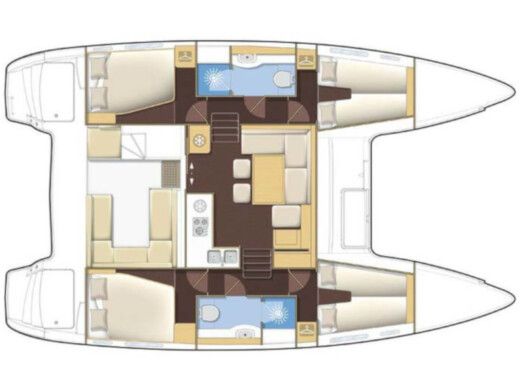 Catamaran Lagoon Lagoon 400 Boat layout