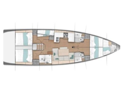 Sailboat JEANNEAU SUN ODYSSEY 490 Plan du bateau