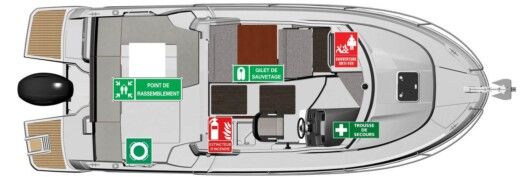 Motorboat Jeanneau Merry Fisher 795 Boot Grundriss