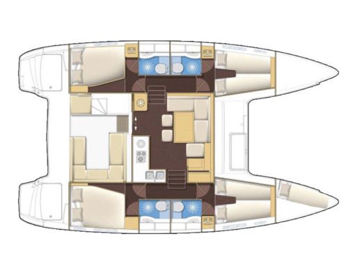 Catamaran  Lagoon 400 S2 boat plan