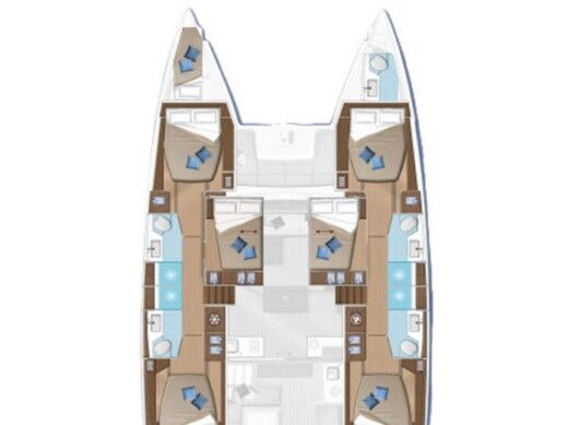Catamaran  Lagoon 50 boat plan