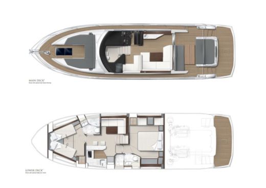 Motor Yacht Sunseeker 50 Predator Plan du bateau