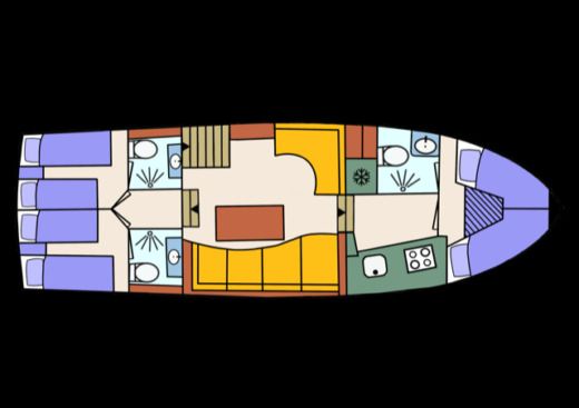 Houseboat Viatrix Elite Topline 1500 Boat layout
