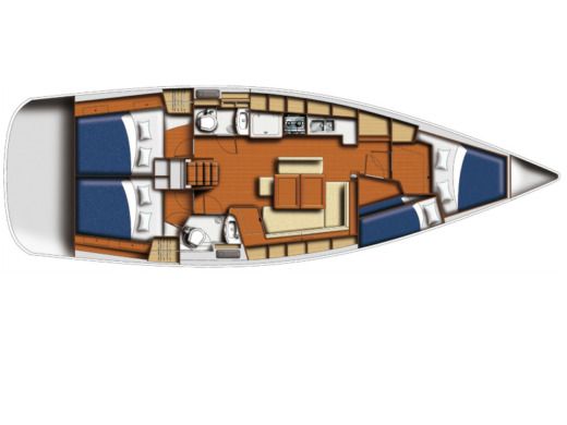 Sailboat BENETEAU OCEANIS 43 Boat layout