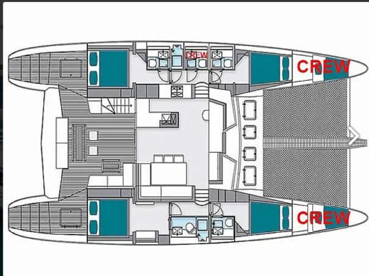 Catamaran SunFeer SunReef 62 boat plan