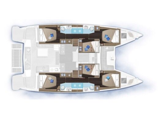 Catamaran Lagoon 51 boat plan