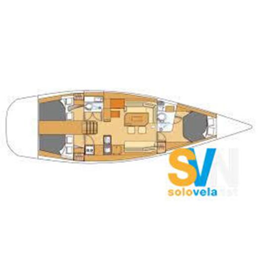 Sailboat Beneteau First 50 Boot Grundriss