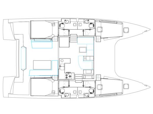 Catamaran NAUTITECH 40 OPEN boat plan