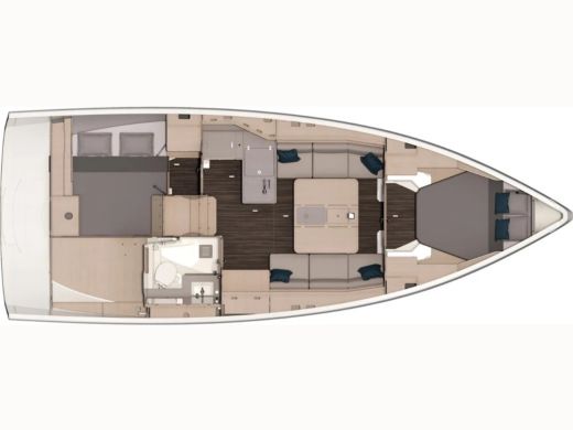 Sailboat  Dufour 37 boat plan