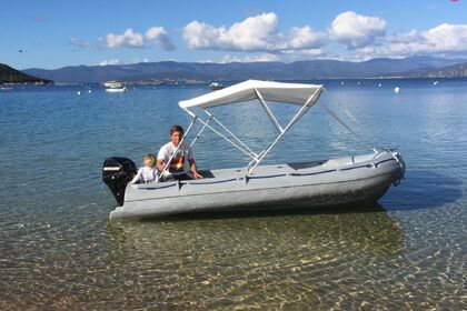 Location Bateau sans permis  Funyak funyak 6cv avec volant Belvédère-Campomoro