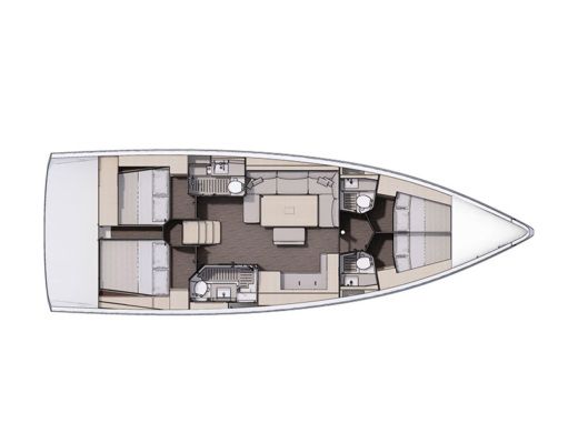 Sailboat  Dufour 470 GL Boat layout