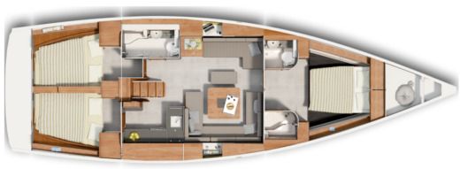 Sailboat Hanse 455 boat plan