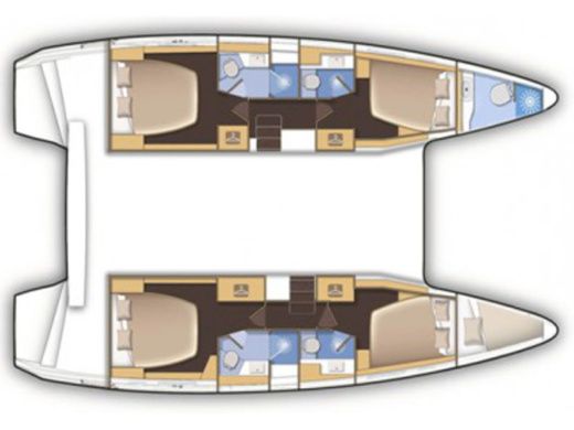 Catamaran LAGOON LAGOON 42 Plattegrond van de boot