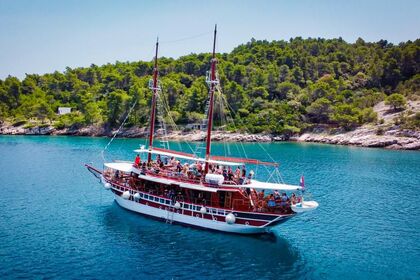 Hire Motorboat Custom Built Traditional Croatian Wooden Ship Omiš