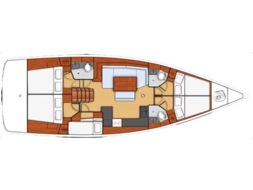 Sailboat Beneteau Oceanis 48 Boat layout