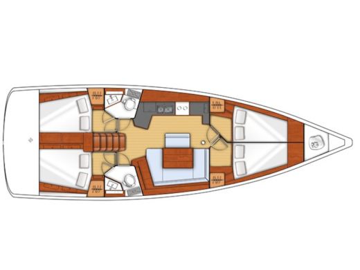 Sailboat BENETEAU 45 Σχέδιο κάτοψης σκάφους