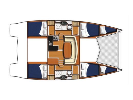 Catamaran Robertson & Caine Leopard 38 Boot Grundriss