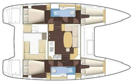 Catamaran Lagoon Lagoon 400 Planimetria della barca