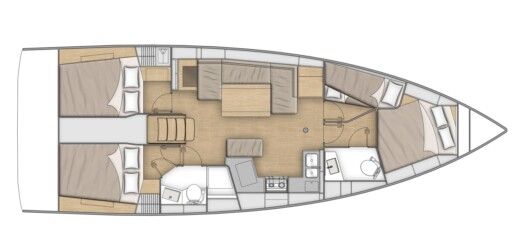 Sailboat Beneteau Oceanis 40 boat plan