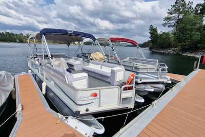 Location Bateau à moteur Tracker 24 Party Barge Barragem de Castelo de Bode