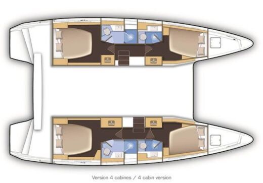 Catamaran Lagoon Lagoon 42 Boot Grundriss