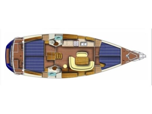 Sailboat Jeanneau Sun Odyssey 45 Σχέδιο κάτοψης σκάφους